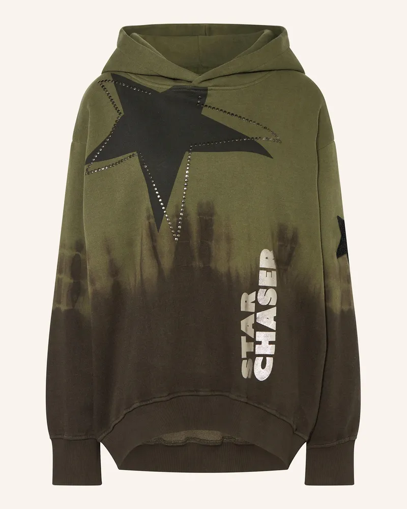 Yippie Hippie Hoodie mit Nieten Oliv