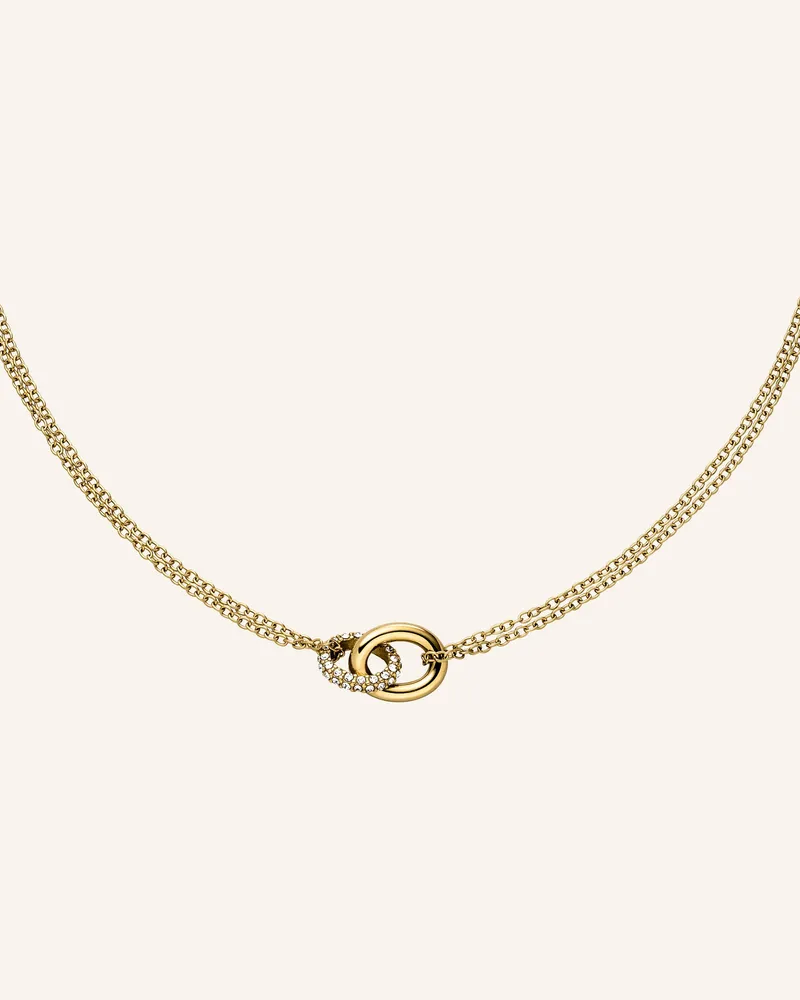 S.Oliver Halskette  Aus  Edelstahl gold Gold