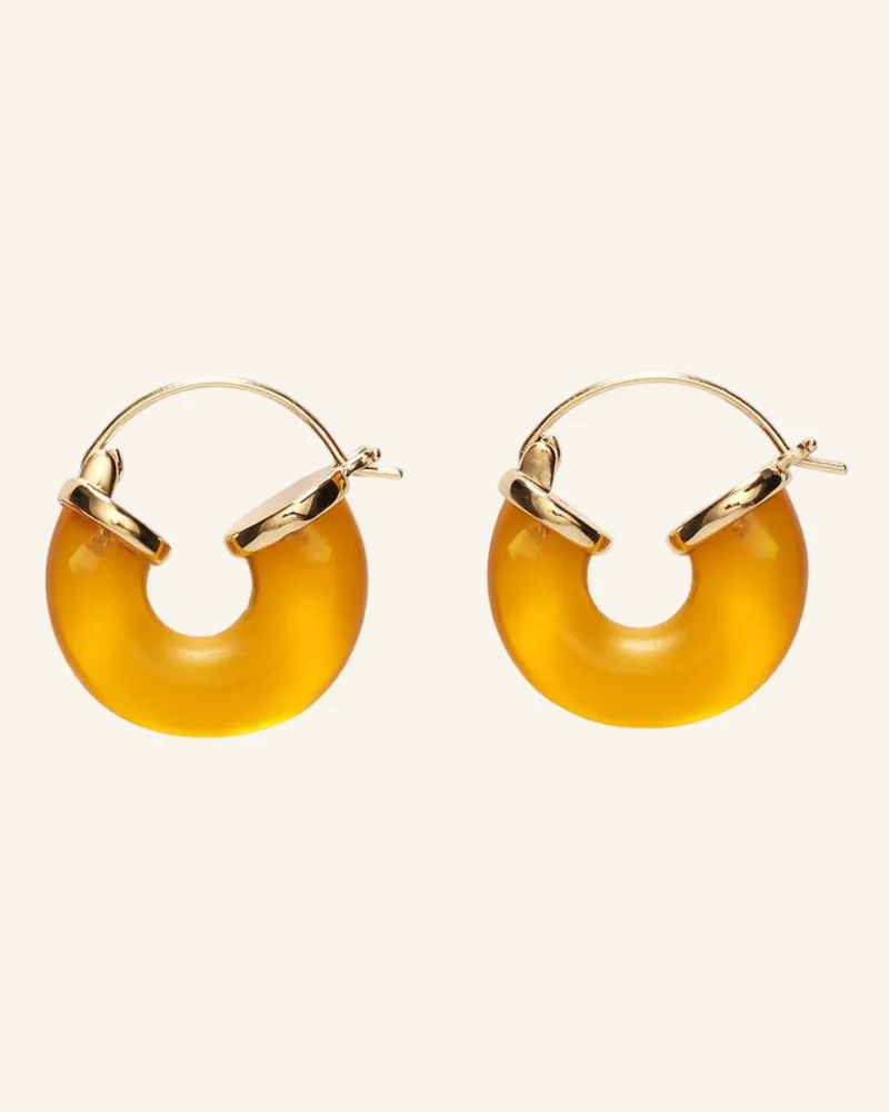 Anni Lu Ohrringe PETIT SWELL AMBER by GLAMBOU Gold