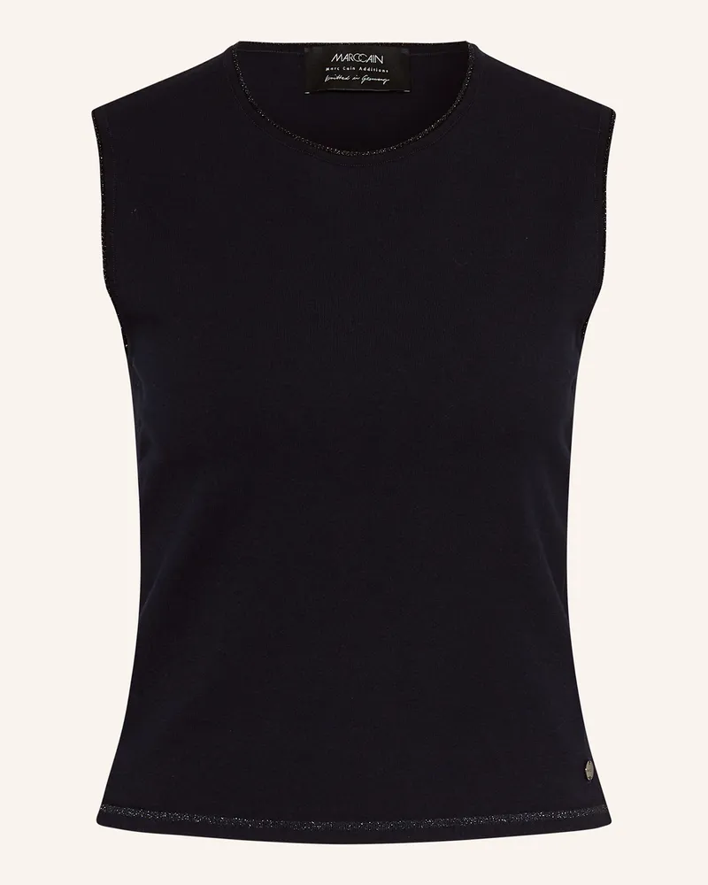 Marc Cain Top mit Glitzergarn Dunkelblau