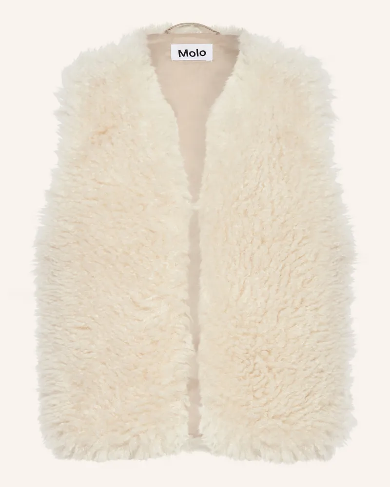 Molo Teddyfell-Weste Beige