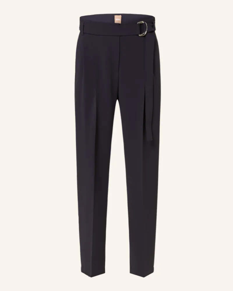 HUGO BOSS Paperbag-Hose TAPIA Dunkelblau