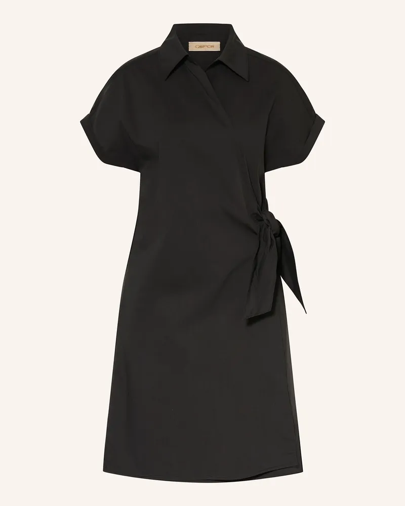 Cartoon Wickelkleid Schwarz