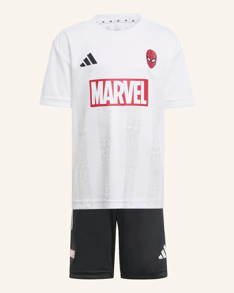 adidas Marvel Spider-Man T-Shirt-Set Für Kinder weiss Weiss