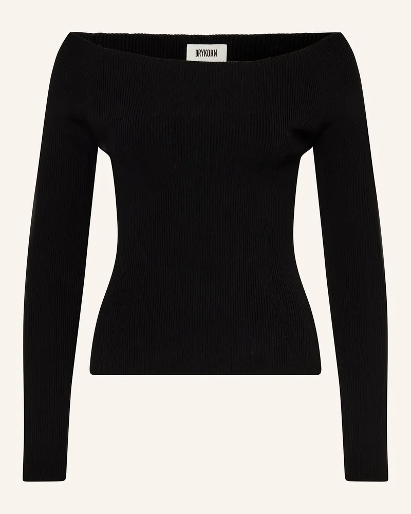 Drykorn Off-Shoulder-Longsleeve AMAYLA Schwarz