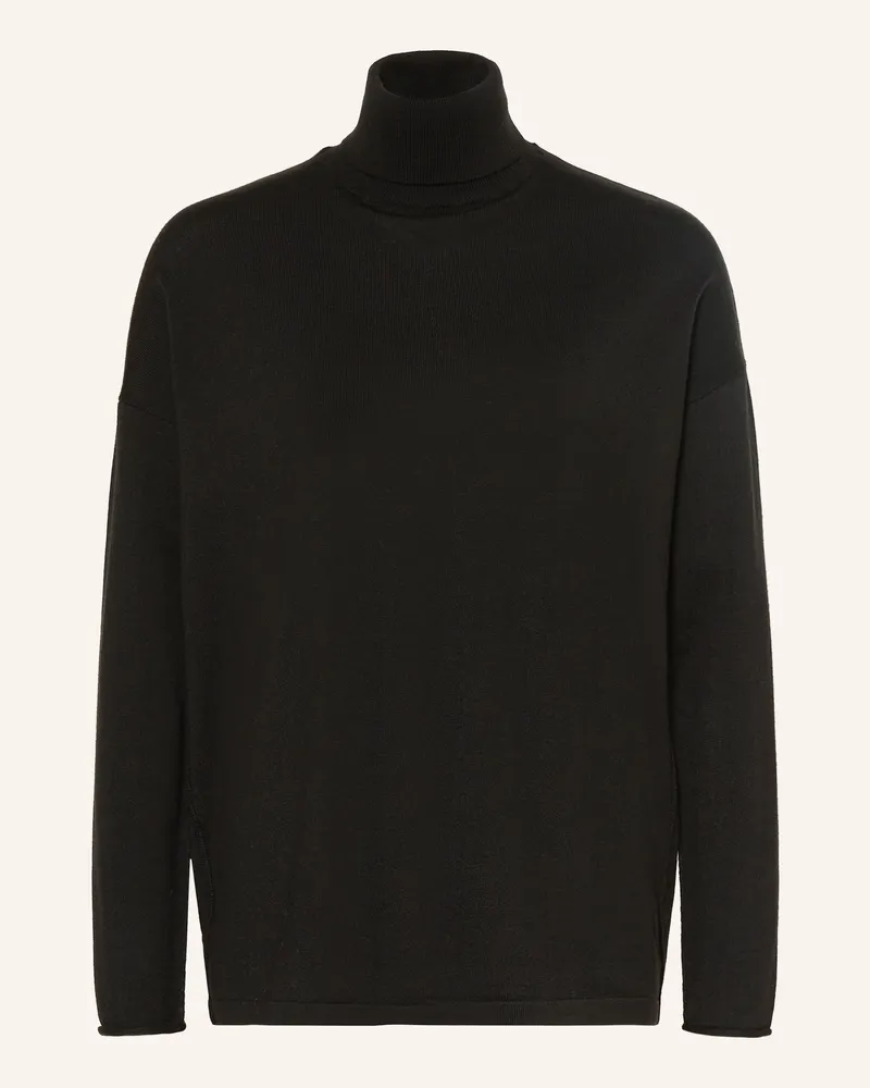 GAUCHERE Rollkragenpullover aus Wolle Schwarz