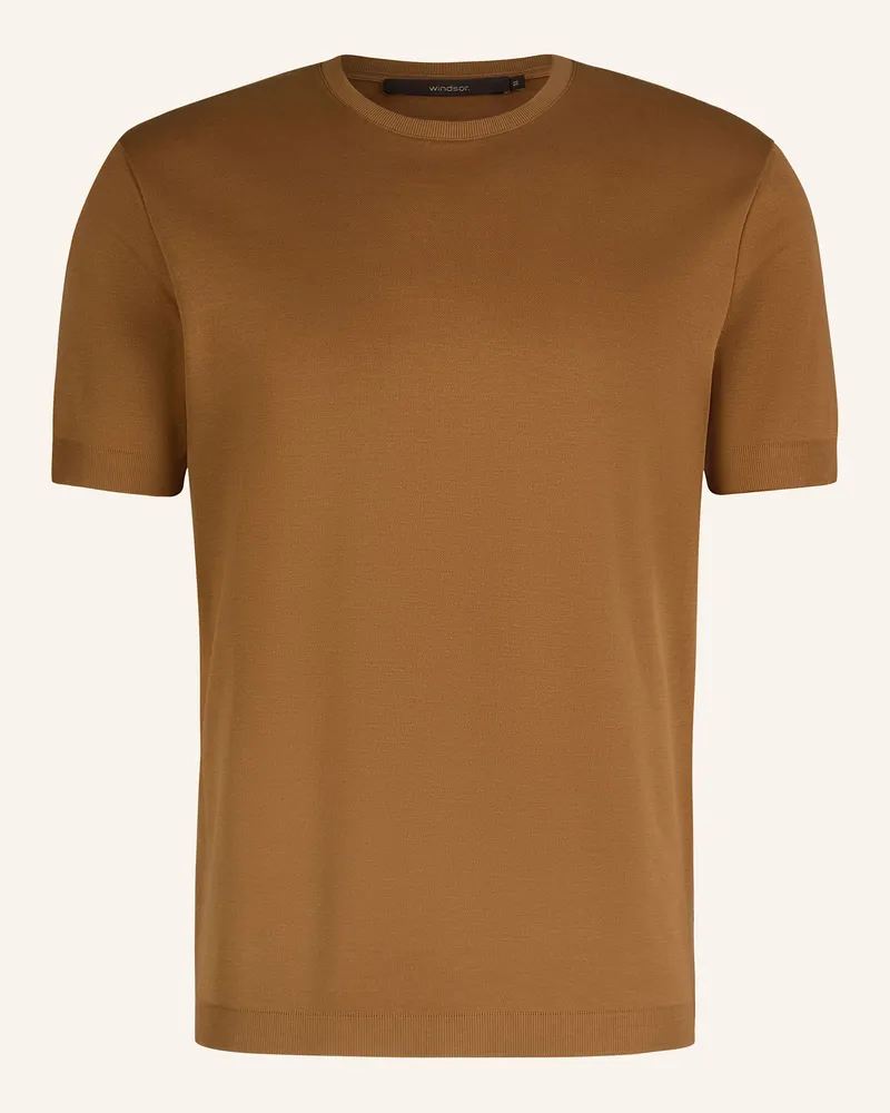 windsor. Strickshirt Floro braun Camel