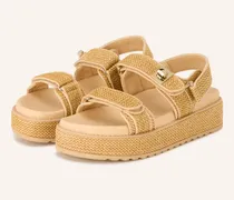 Plateau-Sandalen Bigmona beige