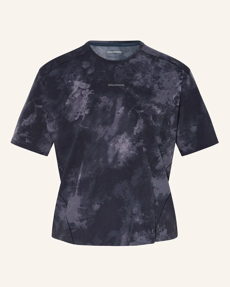Salomon T-Shirt Trackline blau Dunkelblau