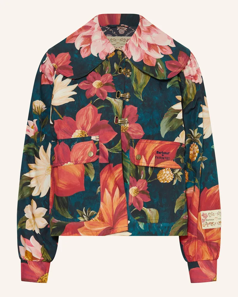 Barbour Jacke Wild Flower blau Petrol
