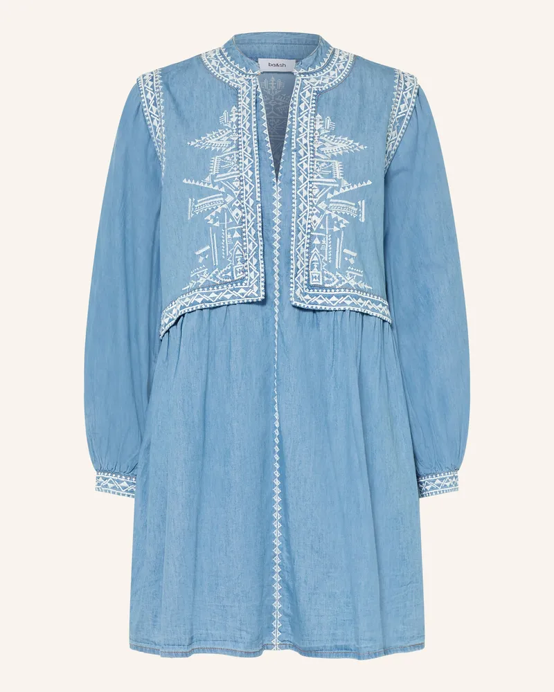 ba&sh Kleid Laena In Jeansoptik blau Hellblau