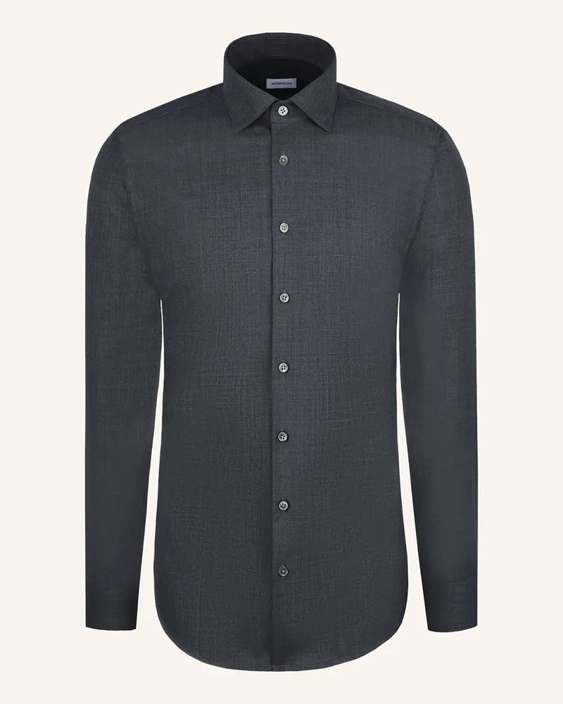 Seidensticker Hemd Slim Fit Dunkelgrau