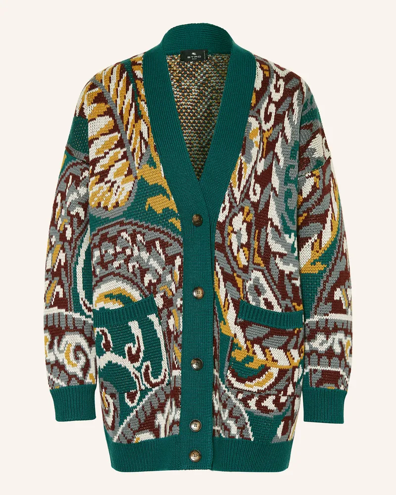 Etro Strickjacke Dunkelgrün