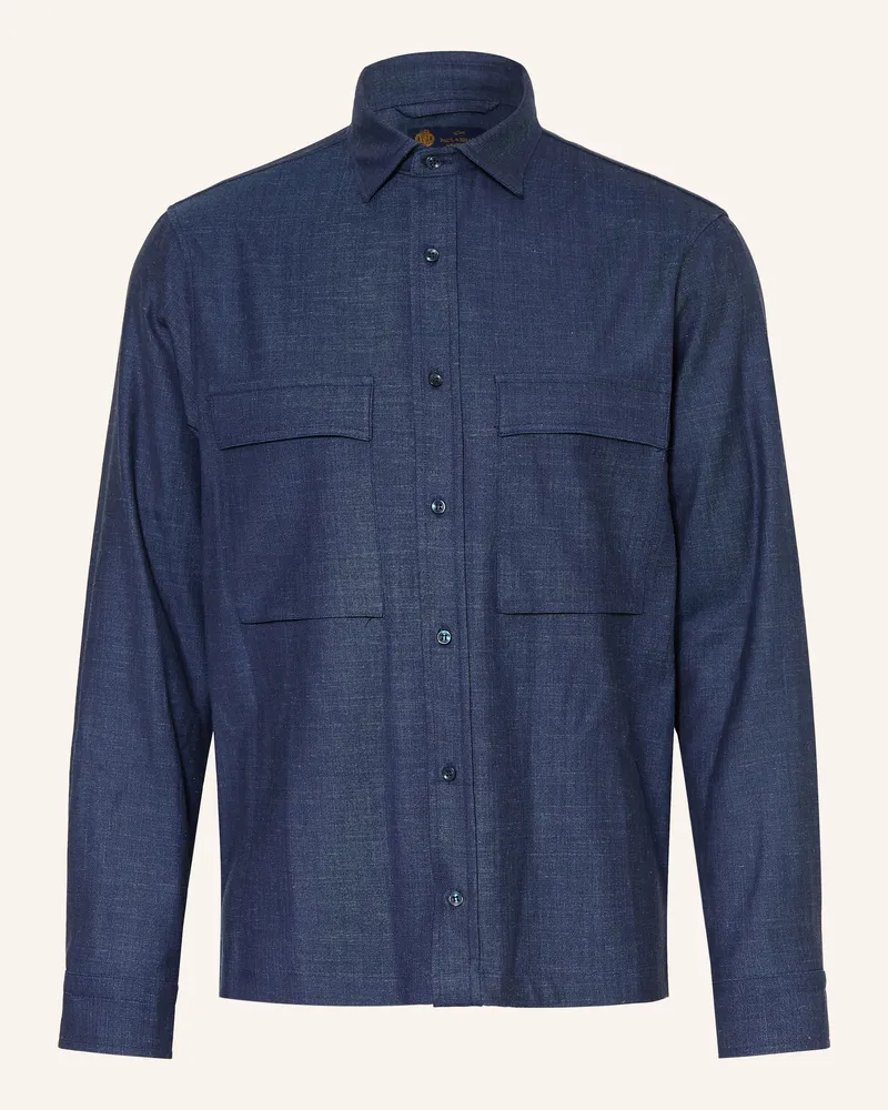 Paul & Shark Overshirt In Jeansoptik blau Dunkelblau