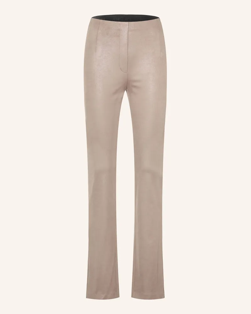 Marc Cain Bootcut-Hose Frederica In Lederoptik beige 662