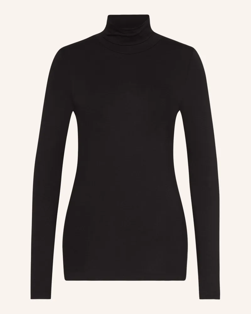 Majestic Rollkragenshirt schwarz Schwarz