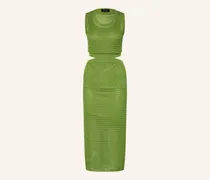 Strickkleid Mit Cut-Outs Und Galonstreifen gruen