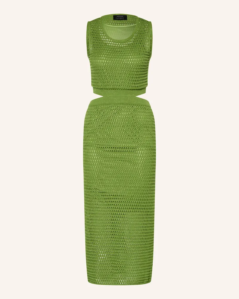Marc Cain Strickkleid Mit Cut-Outs Und Galonstreifen gruen 526