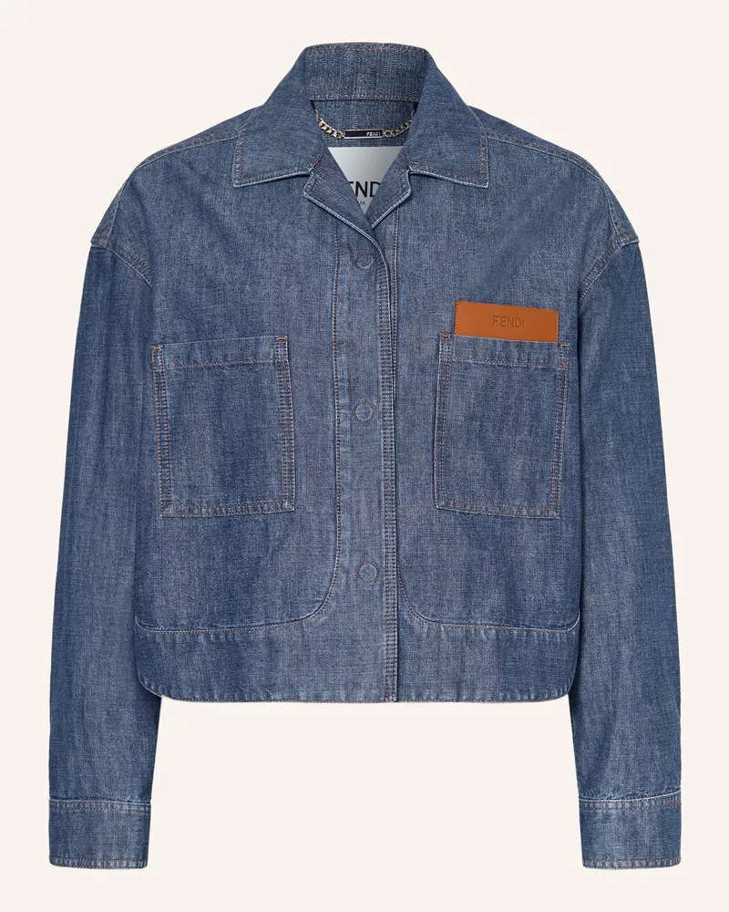 Fendi Jeansjacke blau F0qb0