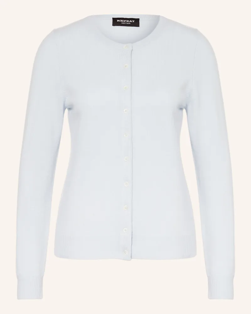 Repeat Strickjacke aus Cashmere Hellblau