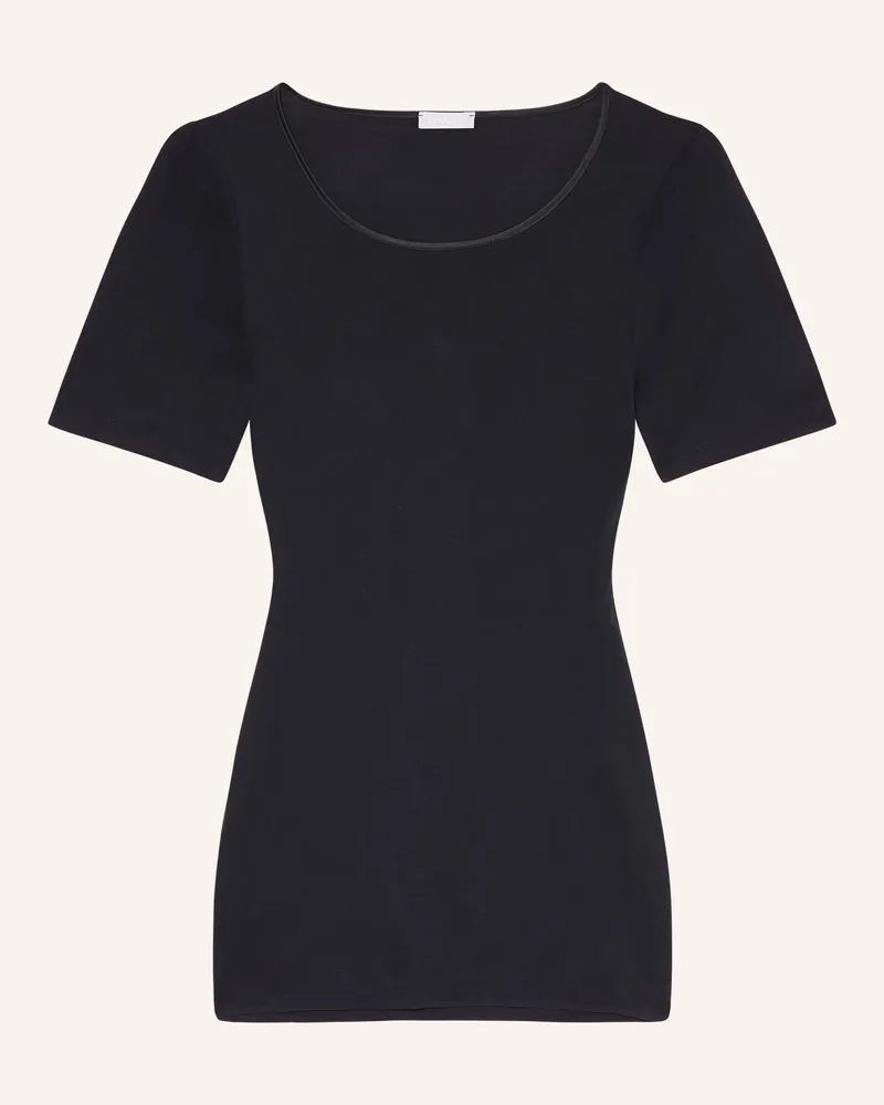 Hanro T-Shirt Cotton Seamless schwarz Schwarz