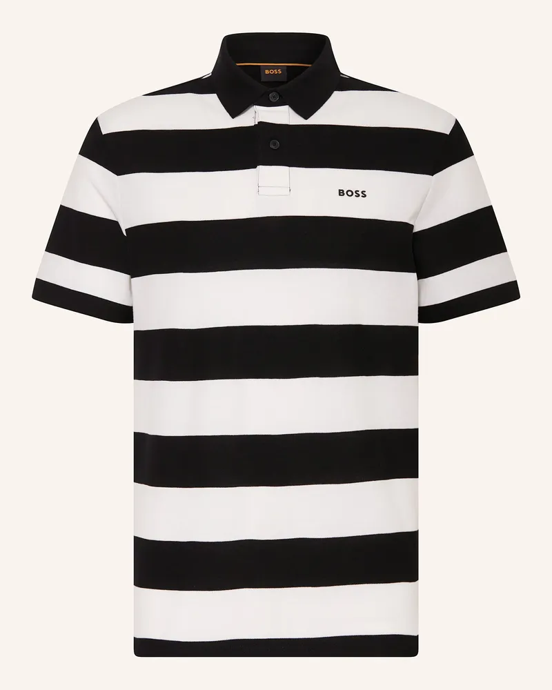 HUGO BOSS Piqué-Poloshirt PALESSTRIPE Schwarz