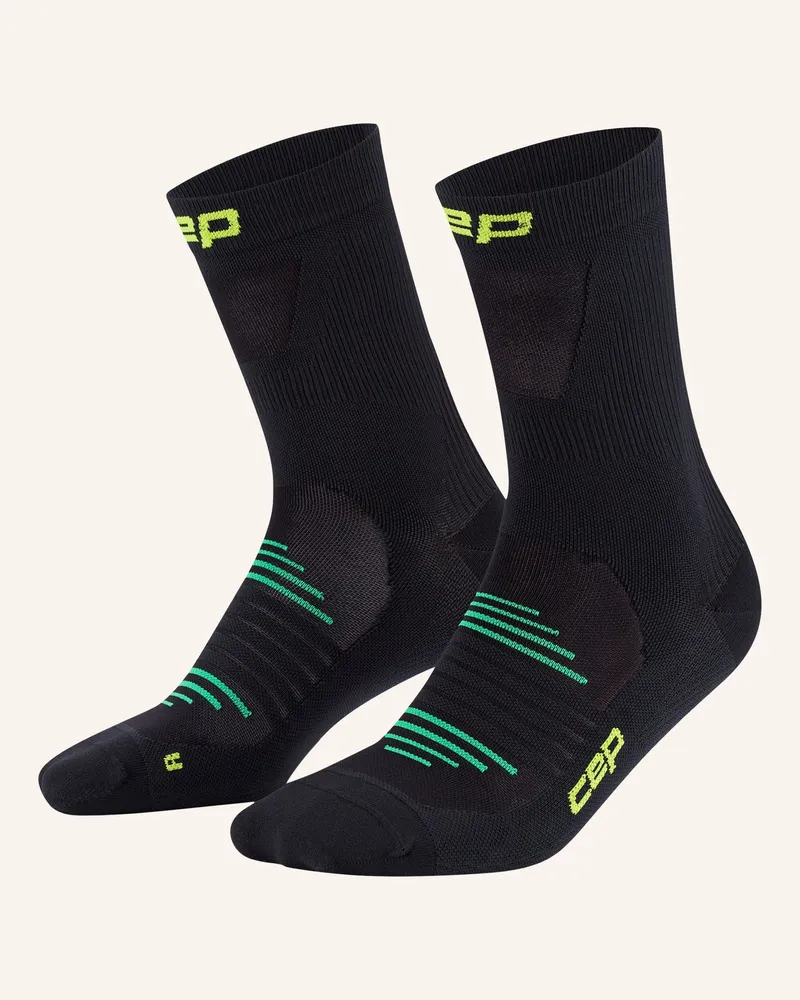 CEP Cep Cep Pro Run Ultralight Socks, Mid Cut, Men schwarz Schwarz