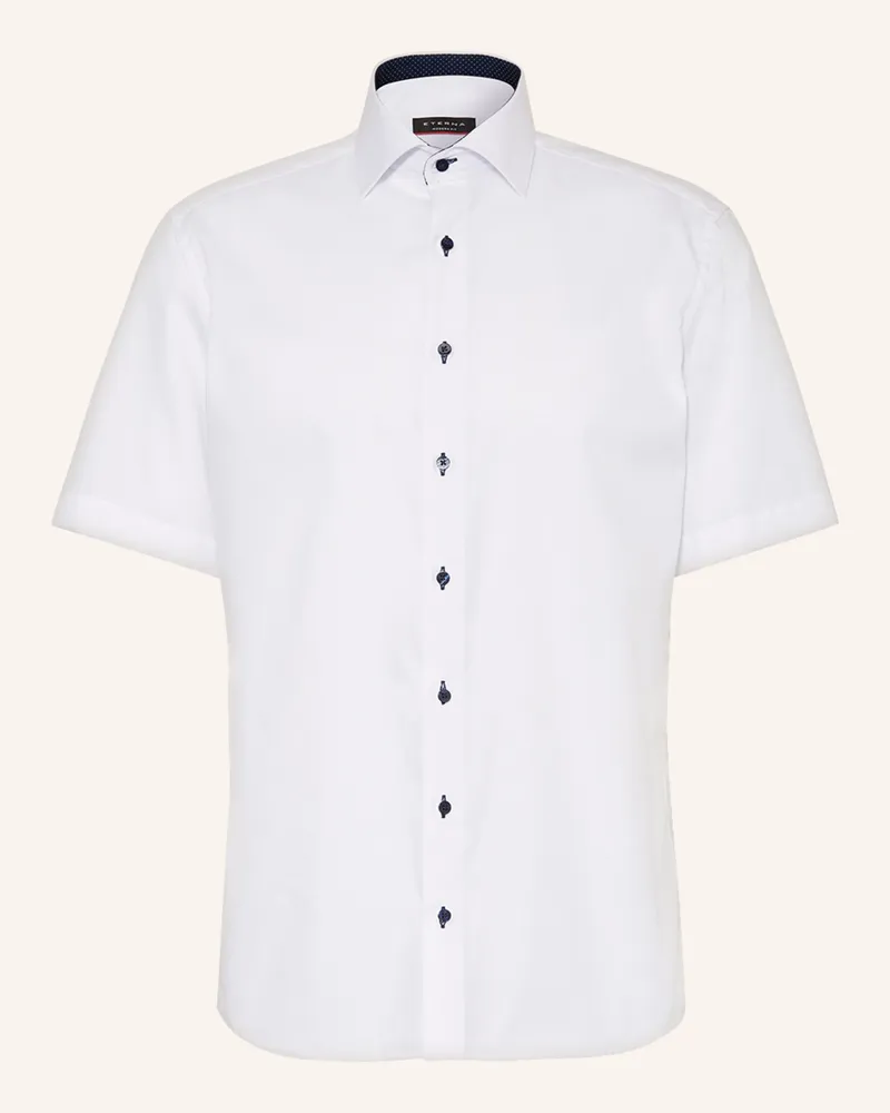 Eterna Kurzarm-Hemd Modern Fit Weiss