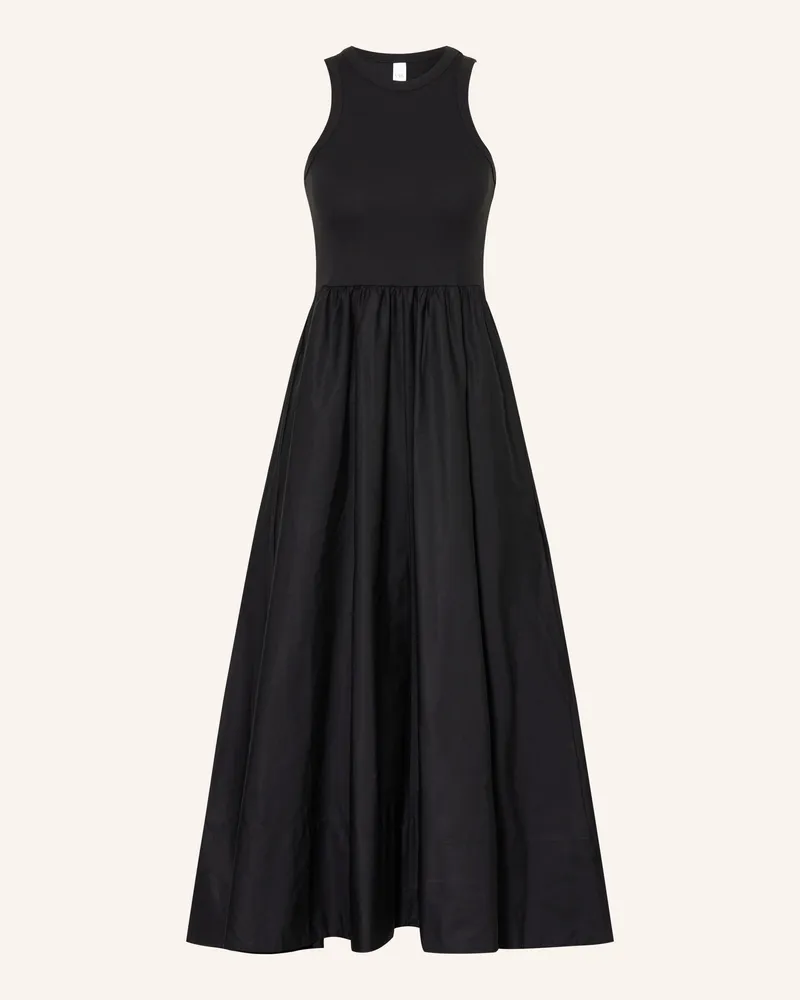 Y.A.S Kleid Im Materialmix schwarz Schwarz