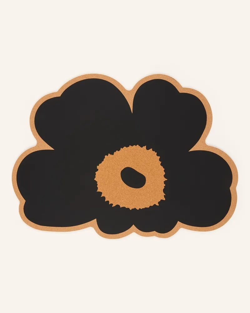 Marimekko Tischset Unikko schwarz Schwarz
