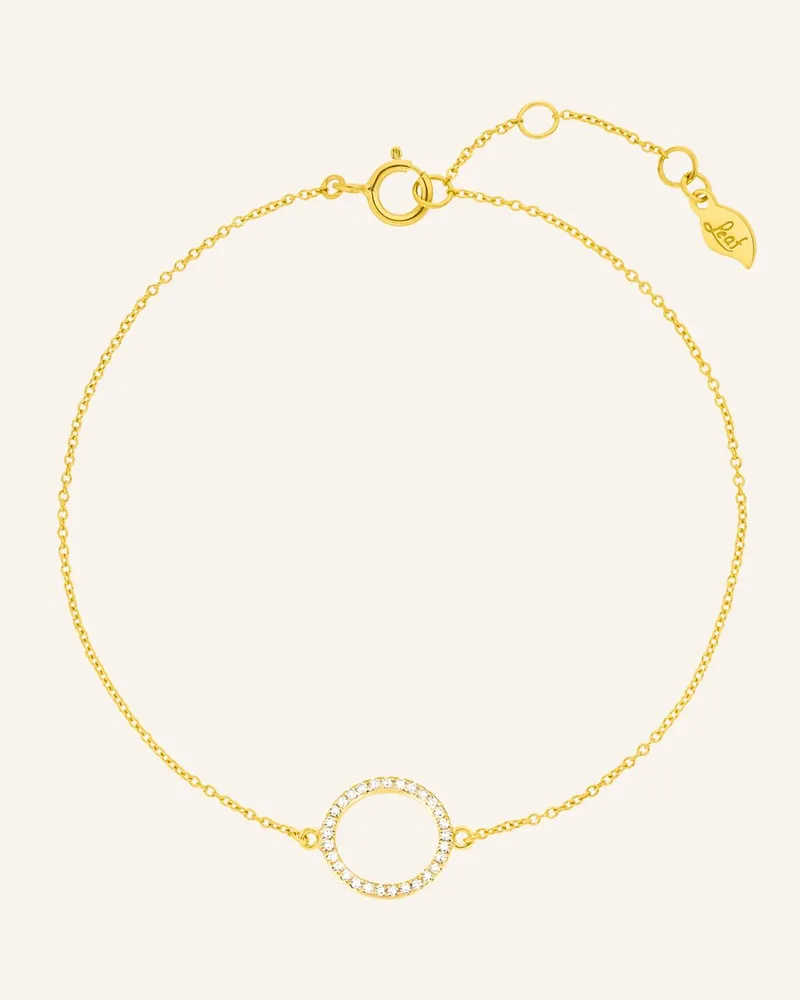 Leaf Armband CIRCLE mit Diamanten Gold