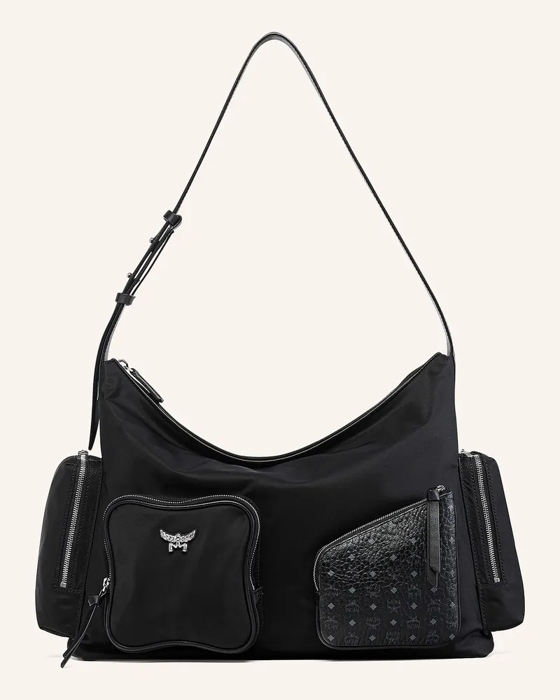 MCM Hobo-Bag AREN MEDIUM mit Pouch Schwarz