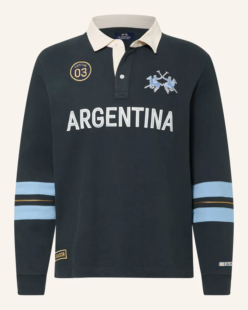 La Martina Rugbyshirt blau Dunkelblau