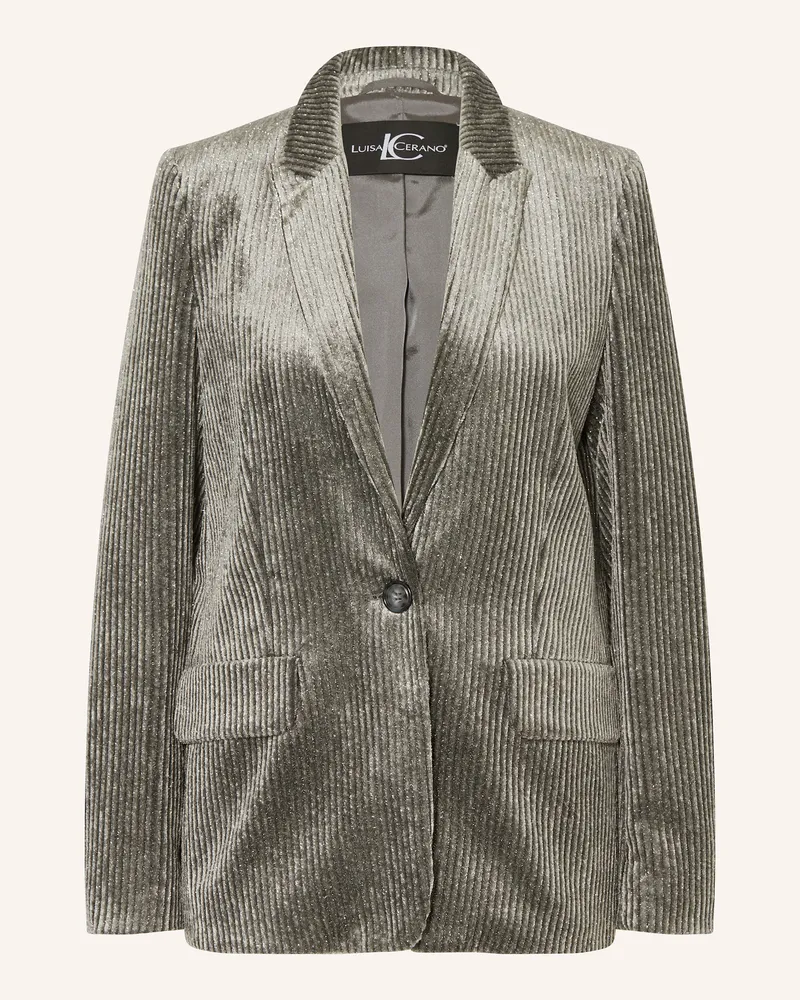 Luisa Cerano Cordblazer Mit Glitzergarn grau Grau