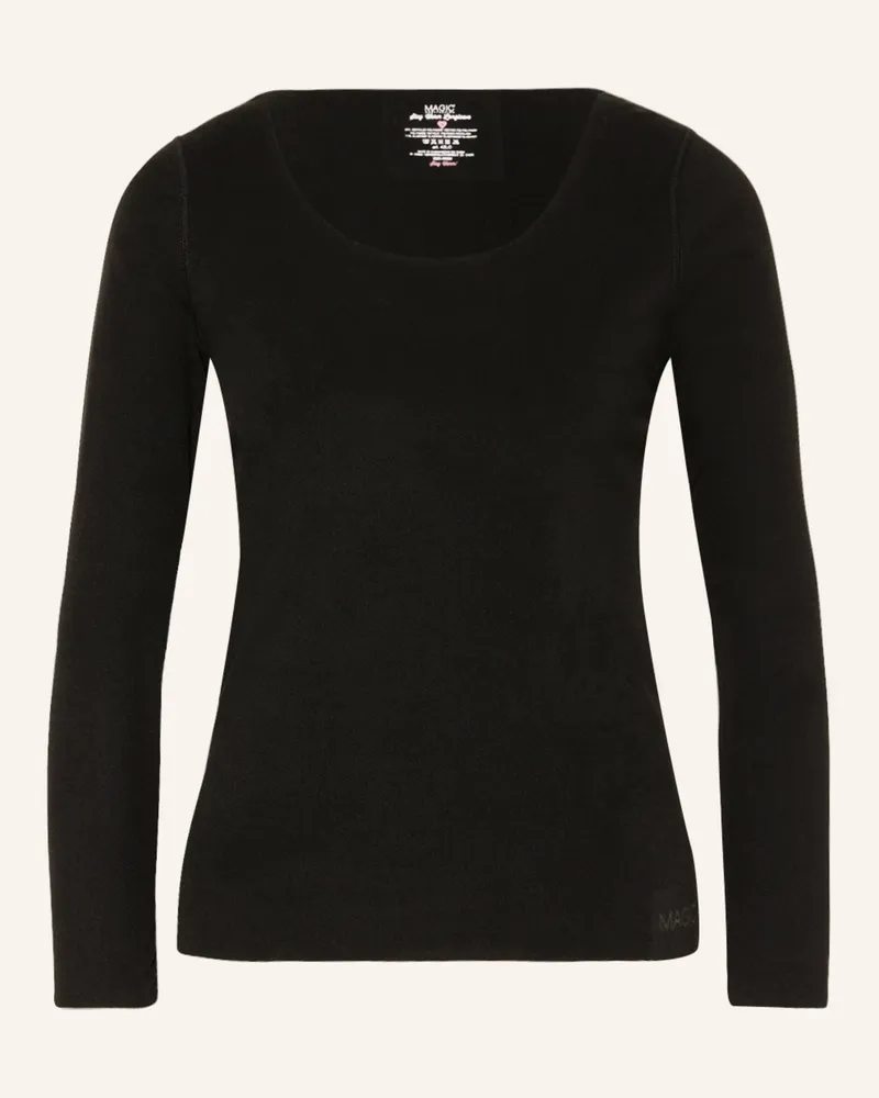 Magic Bodyfashion Longsleeve STAY WARM aus Fleece Schwarz
