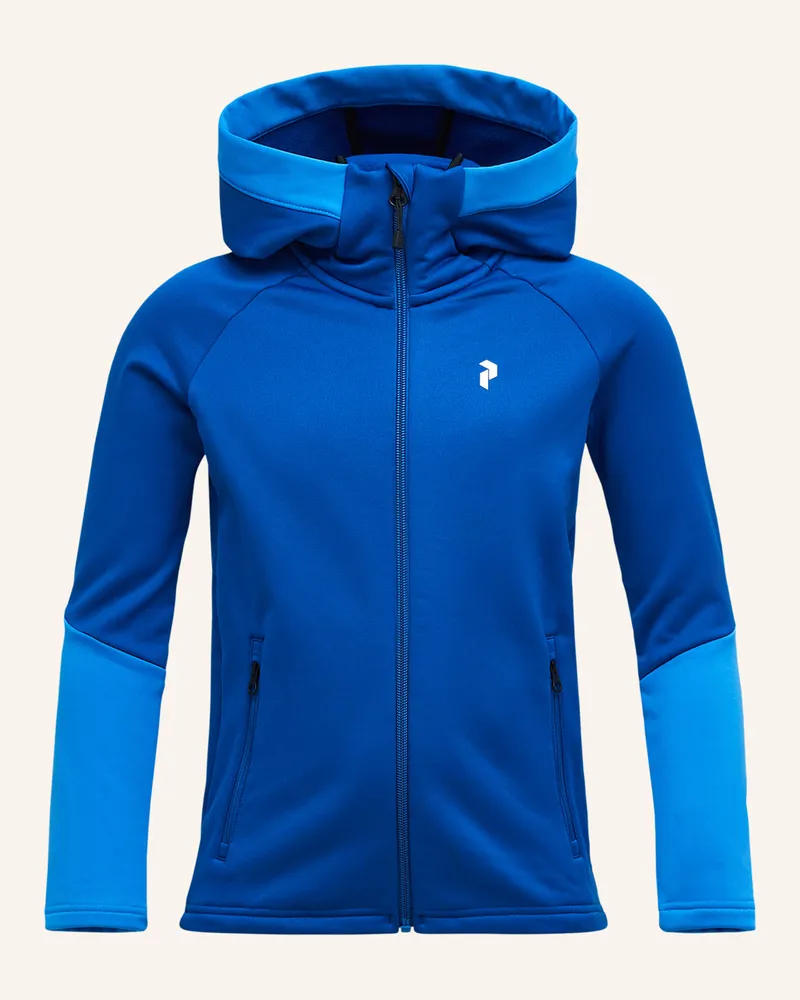 Peak Performance Jr Rider Essentials Midlayer Zip Hood Fleecejacke blau Blau