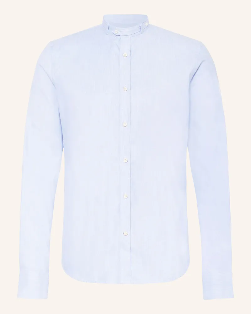 Gottseidank Trachtenhemd Slim Fit mit Stehkragen Hellblau
