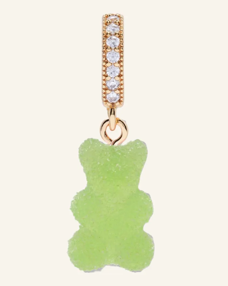 CRYSTAL HAZE Anhänger FIZZY NOSTALGIA BEAR SOURAPPLE PAVE by GLAMBOU Gold