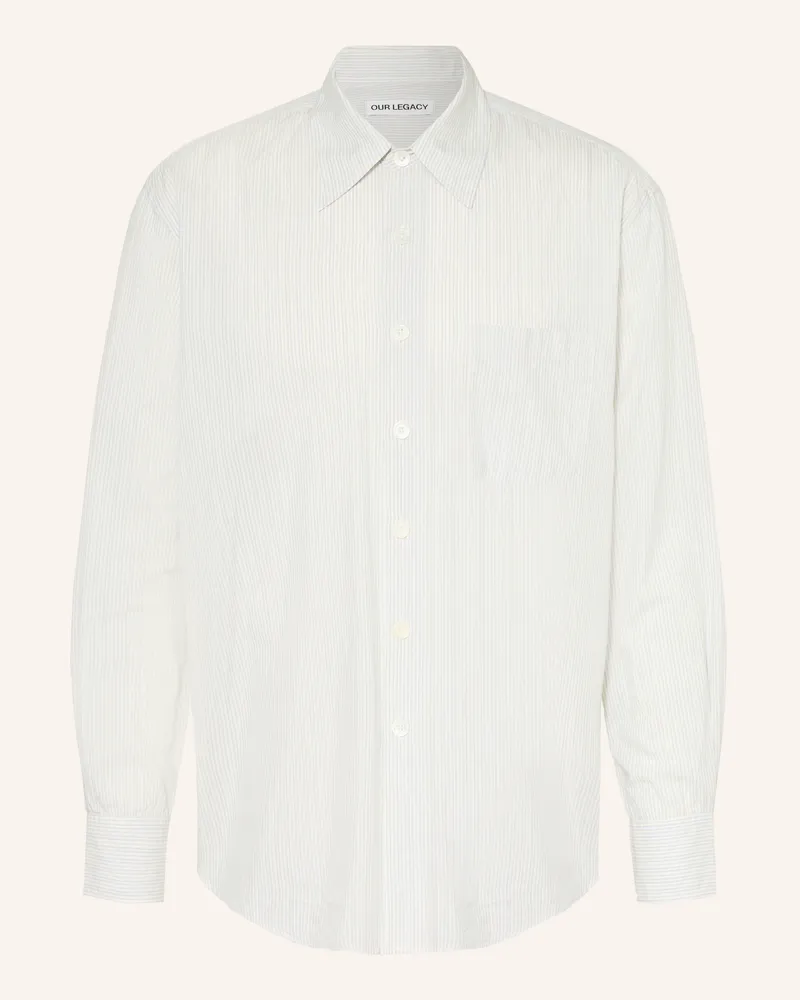 Our Legacy Hemd Comfort Fit weiss Blau