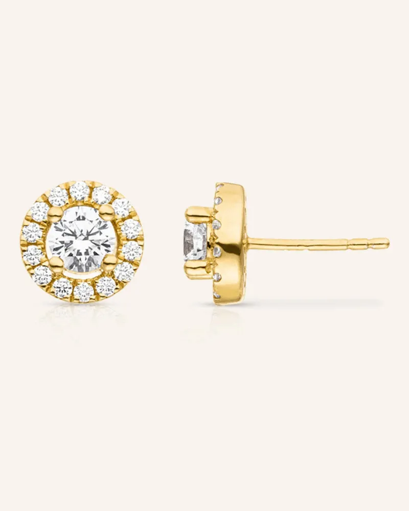 VEYNOU Ohrstecker CAMILLA aus 14 Karat Gelbgold und 0,80ct. Diamanten Gold