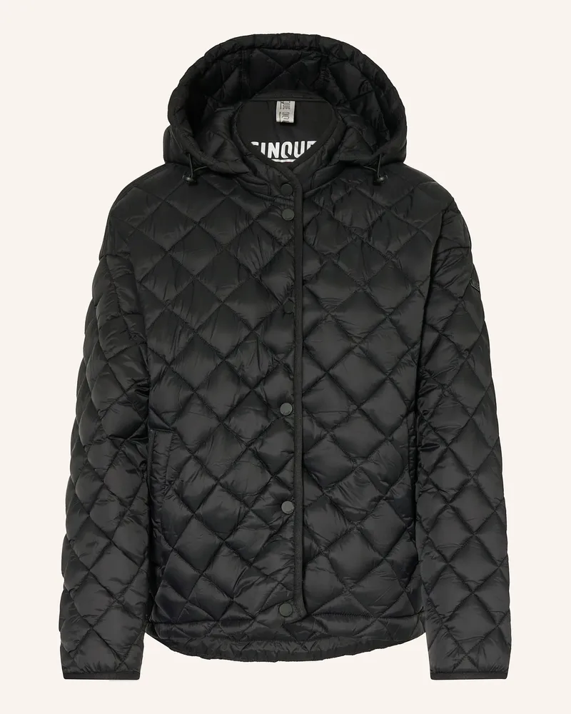cinque Steppjacke CIPHIL mit abnehmbarer Kapuze Schwarz