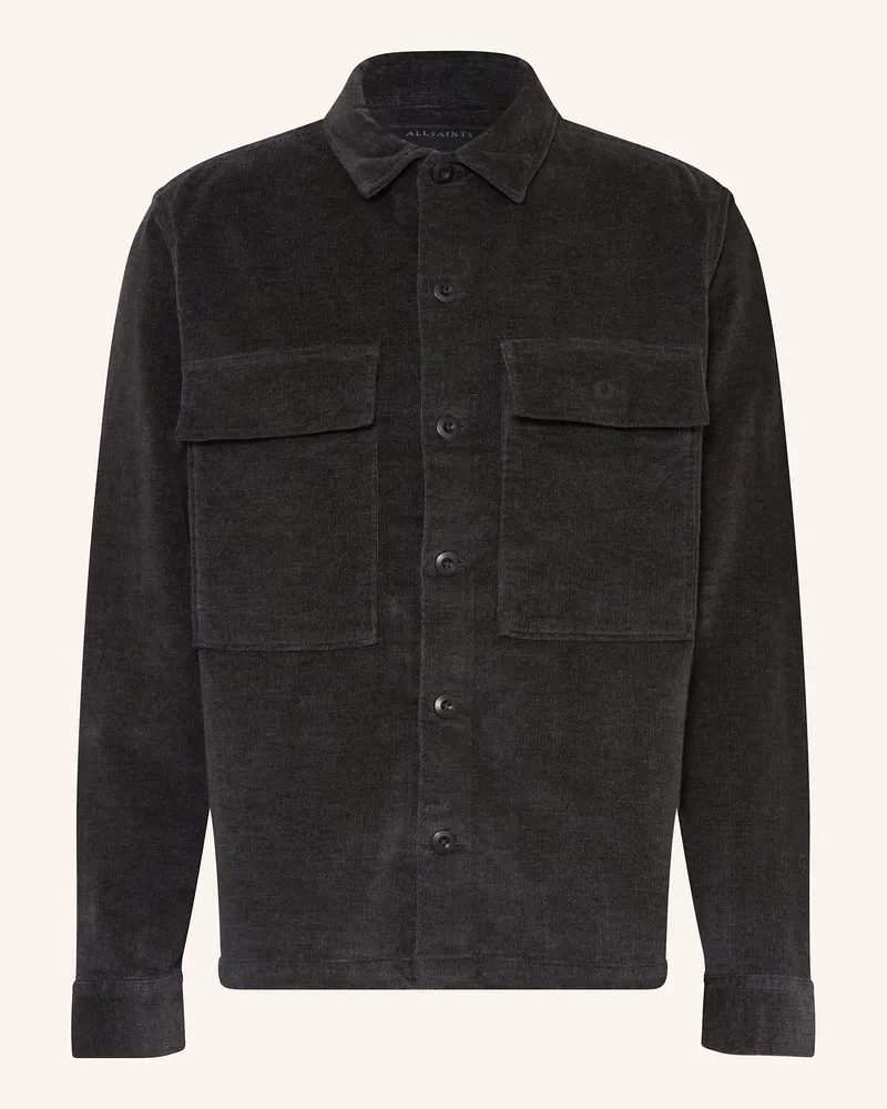 AllSaints Overshirt Hawker schwarz Dunkelgrau