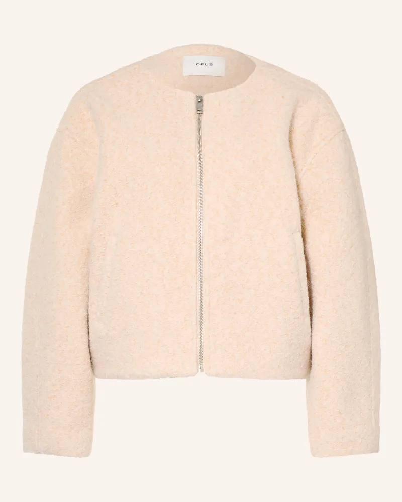 OPUS Overjacket Hurlisa Aus Bouclé beige Creme