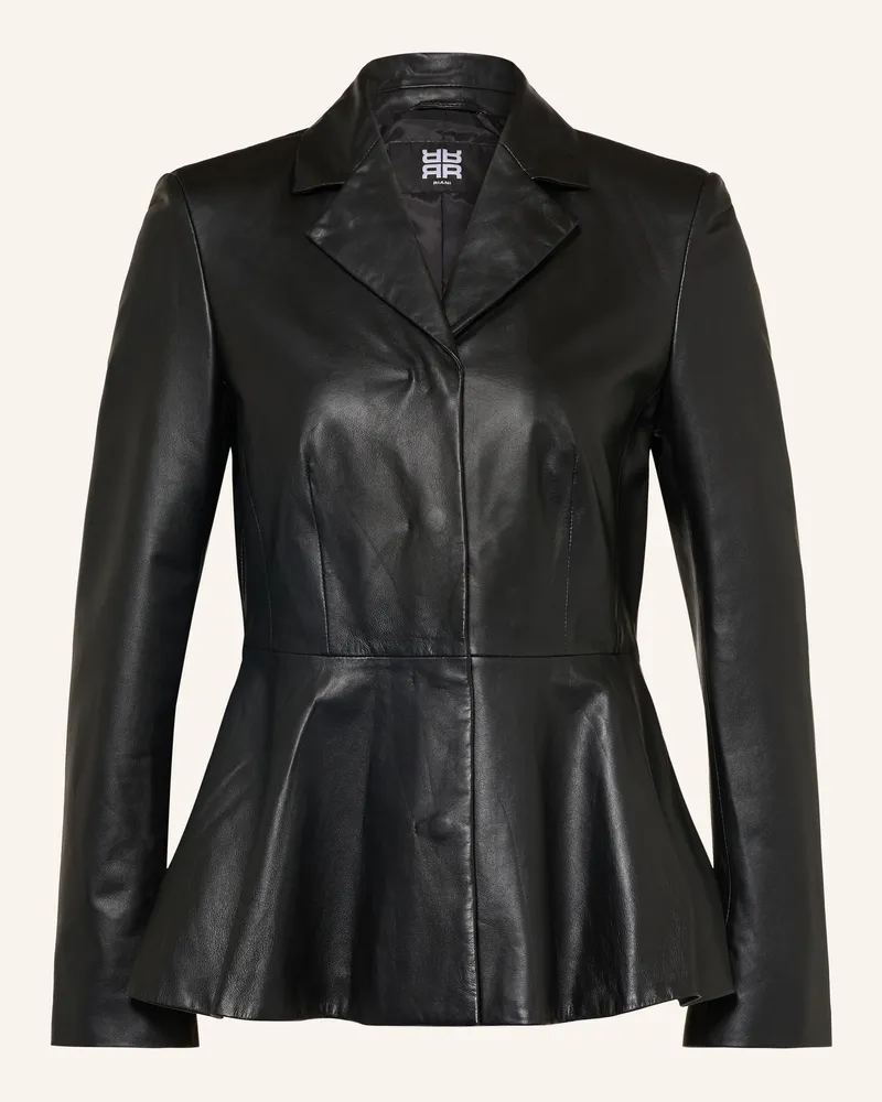 Riani Lederblazer schwarz Schwarz