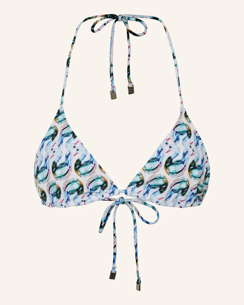 Tory Burch Triangel-Bikini-Top blau Weiss