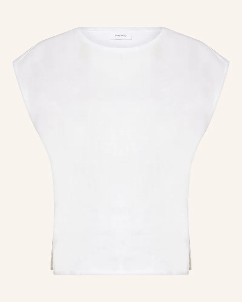 Darling Harbour T-Shirt aus Leinen Weiss