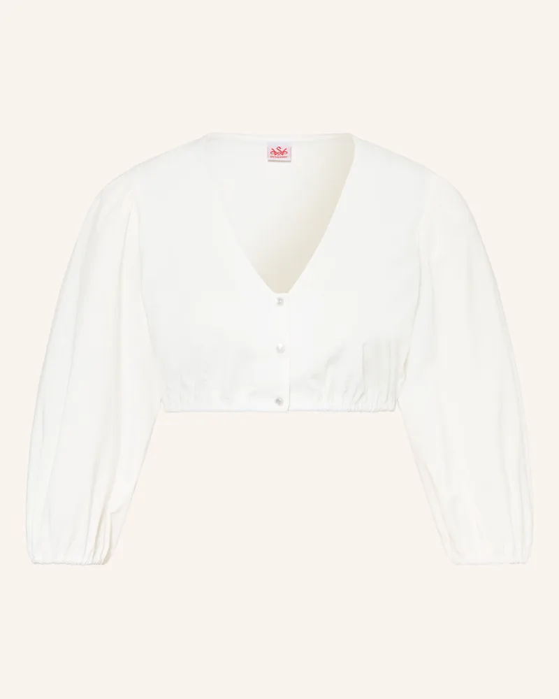 Spieth & Wensky Dirndlbluse Kadett Mit 3/4-Arm weiss Weiss