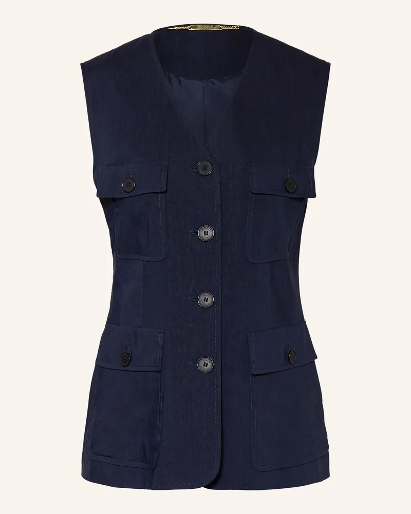 NVSCO 2107 Blazerweste Melody Mit Leinen blau Dunkelblau
