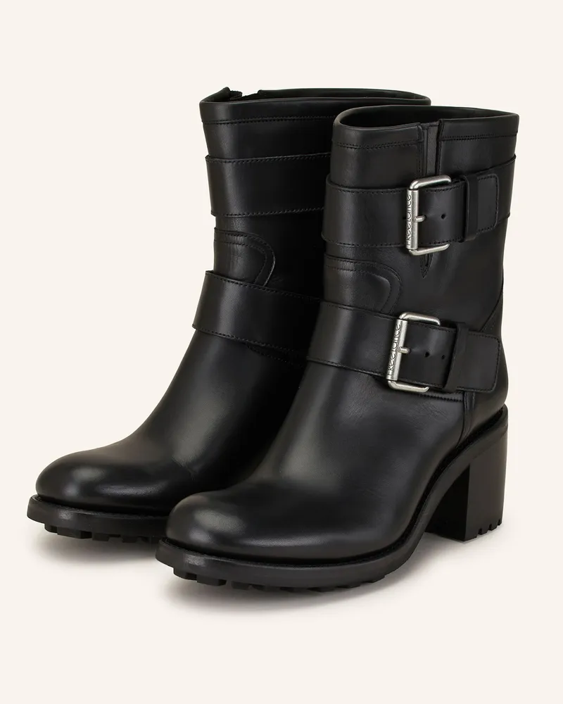 Free Lance Biker Boots Biker 7 schwarz Schwarz