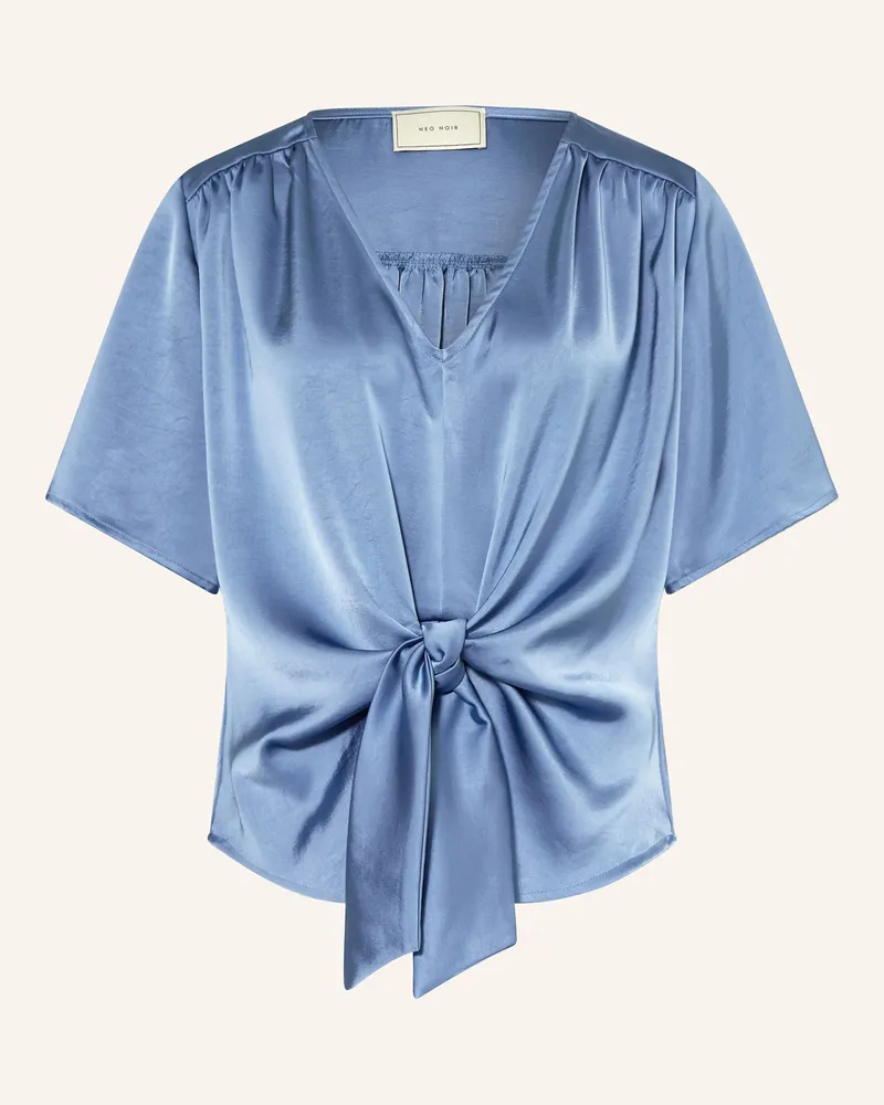 Neo Noir Satinbluse Casadia blau Blau